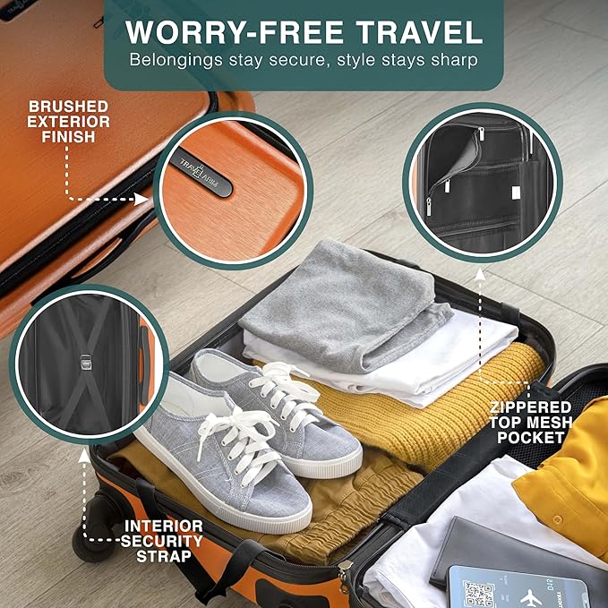 Luggage Sets 3 Piece, 22 Inch Carry on Luggage and 24 Inch Suitcases - Image 6