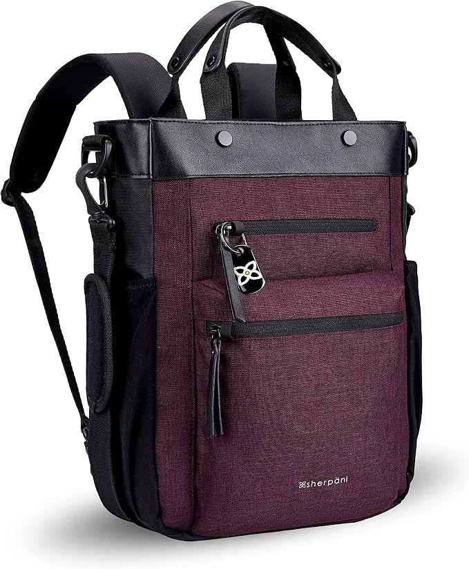 Sherpani Soleil, Anti Theft Convertible Backpack, 3 in 1 Tote Bag, Crossbody Bag - Image 7