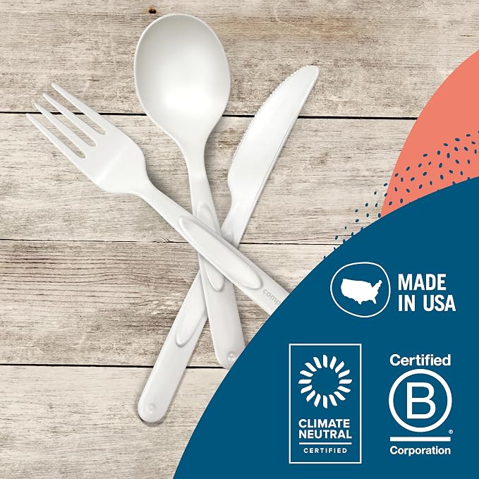 Preserve Compostable Soup Spoon, Made in USA, Medium Weight Cutlery - Image 4