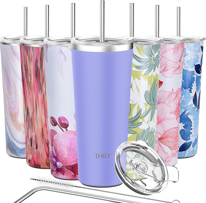 THILY Tumbler Stainless Steel Travel Mug 26 oz Triple-Insulated Coffee Cup by THILY