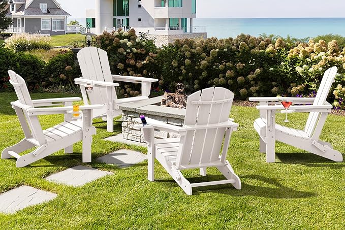 SERWALL Adirondack Chair with Cup Holders - Image 9