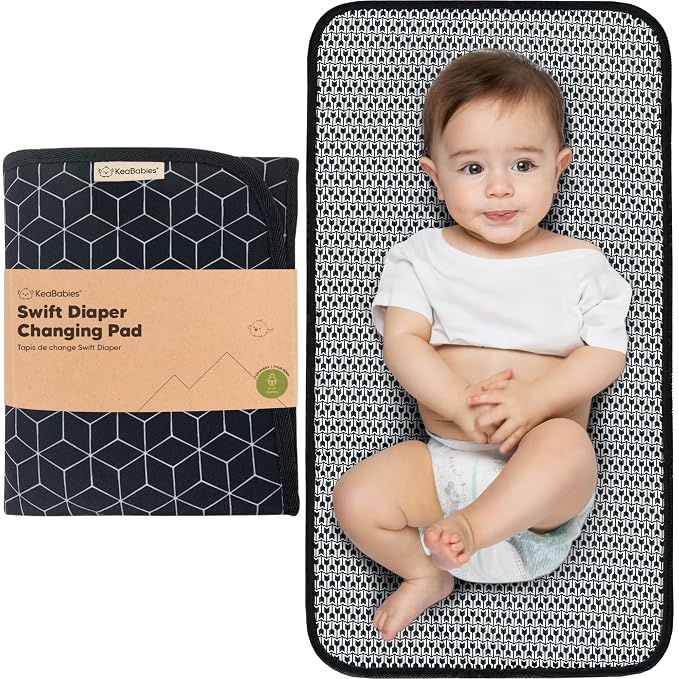 KeaBabies Portable Diaper Changing Pad, Easy Wipe Clean by KeaBabies