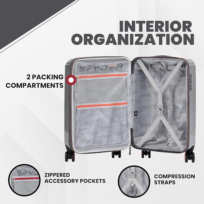 Spyder Traverse 20 Inch Carry On Expandable Hardside Upright Suitcase - Image 3