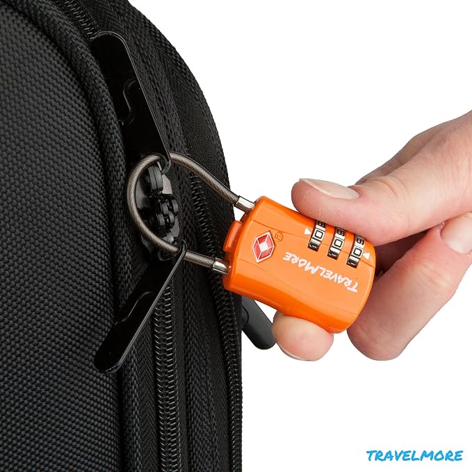 2 Pack TSA Approved Travel Combination Cable Luggage Locks - Image 6