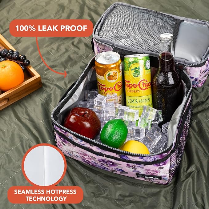 OPUX Lunch Box For Women, Insulated Large Lunch Bag Adult Work, Double Decker - Image 5