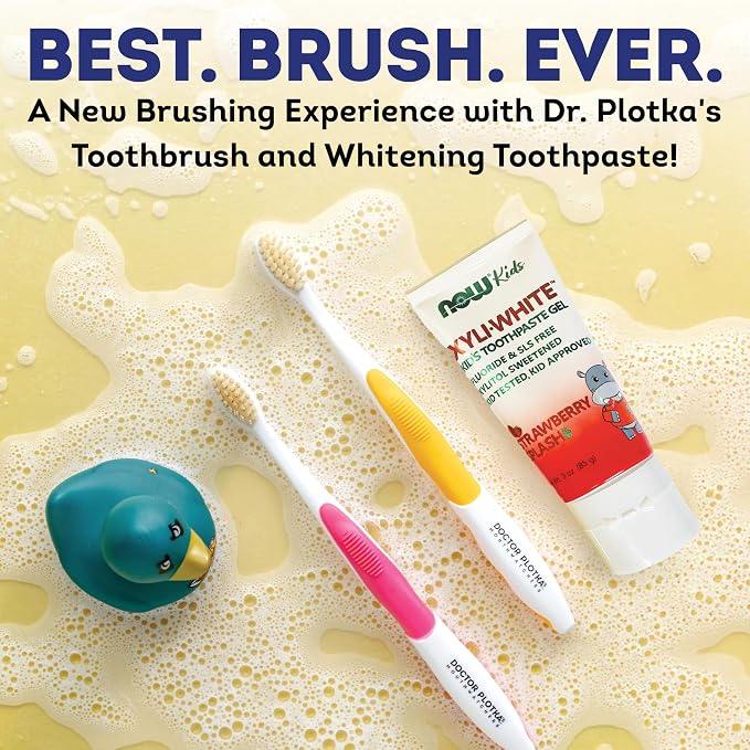 MOUTHWATCHERS Soft Kids Toothbrush, 2 Manual Flossing Toothbrushes and 2 - Image 5