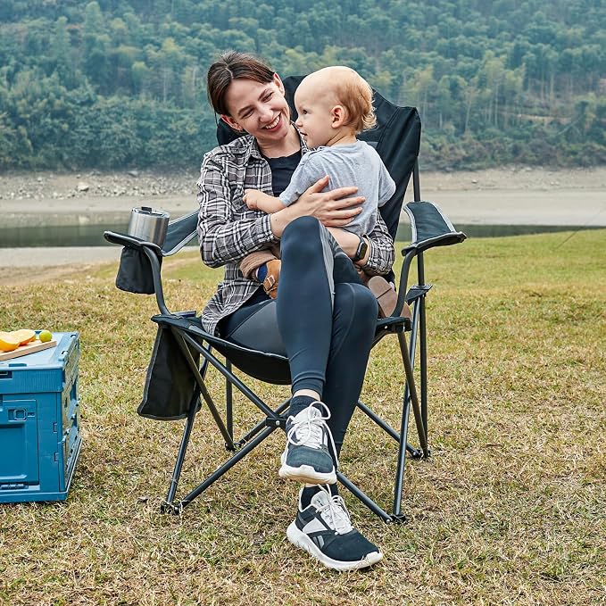 EVER ADVANCED Camping Chairs, Lawn Chairs Outdoor Sports Chairs, Folding Chair - Image 6