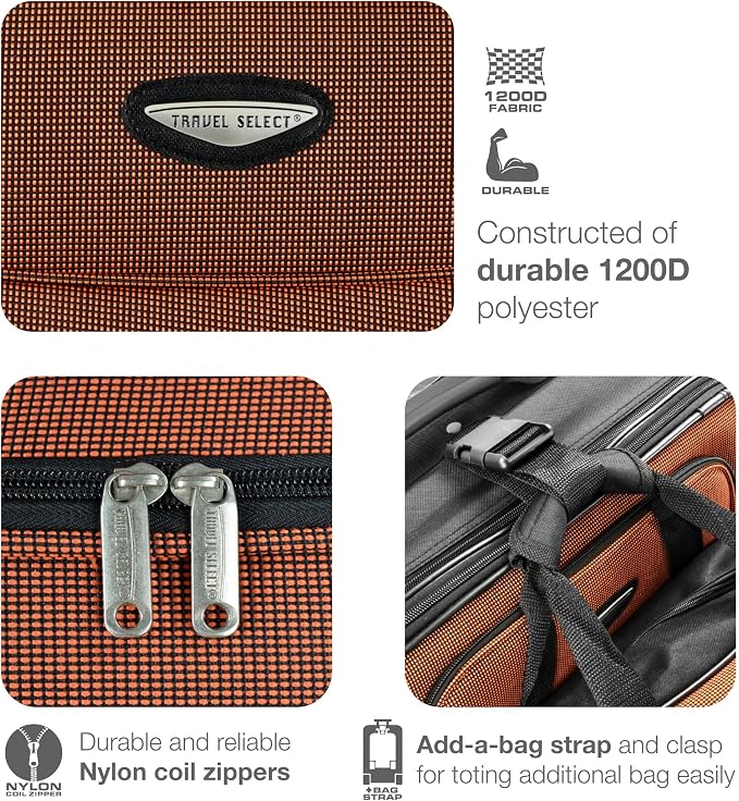 Travel Select Amsterdam 25-Inch Softside Expandable Rolling Upright Luggage - Image 6