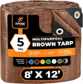 Multipurpose Protective Cover Brown Poly Tarp 8' x 12' by XposeSafety