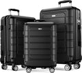 SHOWKOO Luggage Sets Expandable PC+ABS Durable Suitcase Double Wheels TSA Lock by SHOWKOO