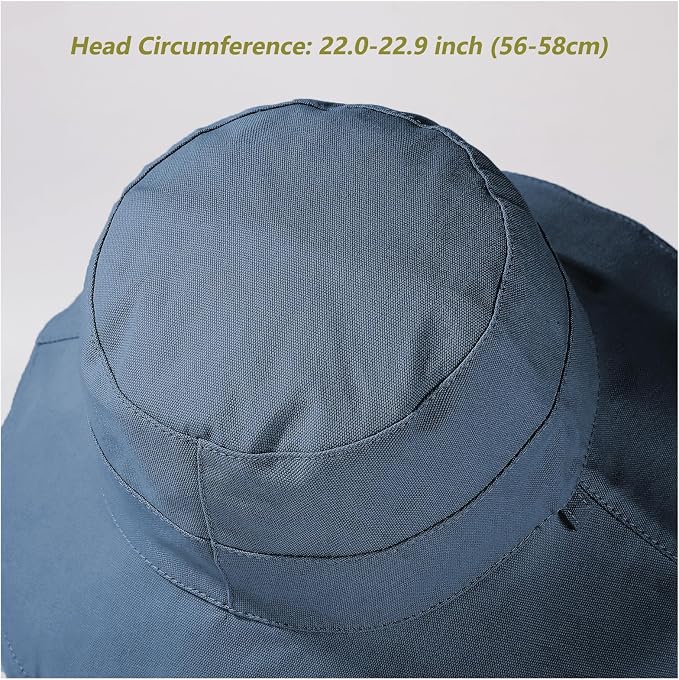 vidsel Womens Sun Hats Wide Brim Reversible Bucket Cotton Hat Packable Summer - Image 7