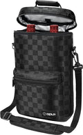 opux Wine Bag 2 Bottle Wine Tote Carrier, Insulated Wine Cooler Bag by OPUX