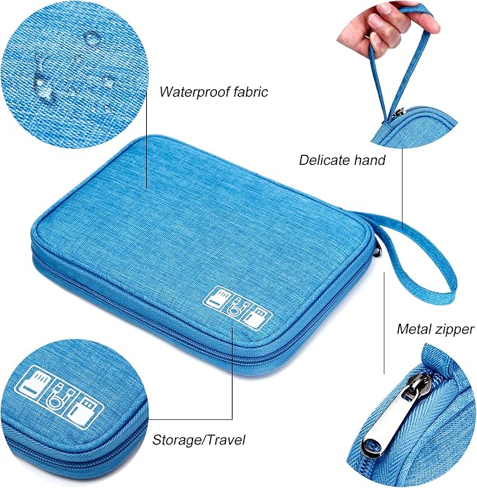 SELLYFELLY Travel Electronics Organizer Portable Cable Organizer Bag - Image 4