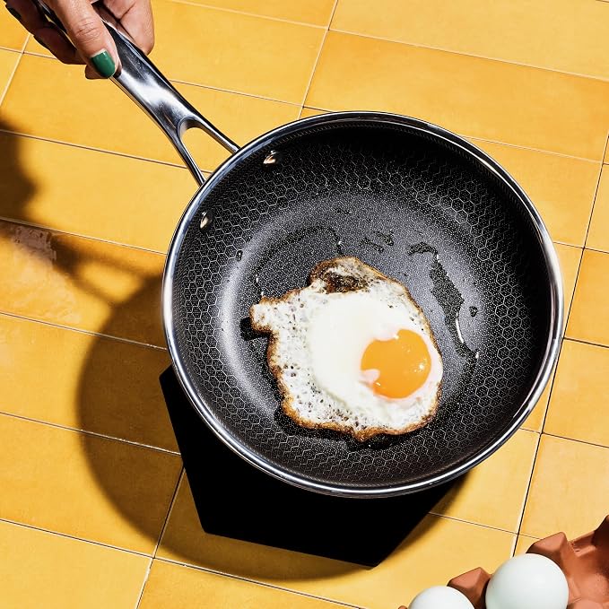 HexClad Hybrid Nonstick 7-Inch Frying Pan, Stay-Cool Handle, Dishwasher-Friendly - Image 3