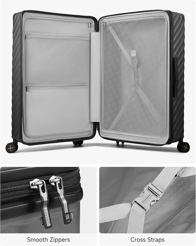 LUGGEX Luggage with Spinner Wheels, Polycarbonate Expandable Hard Shell Suitcase - Image 9