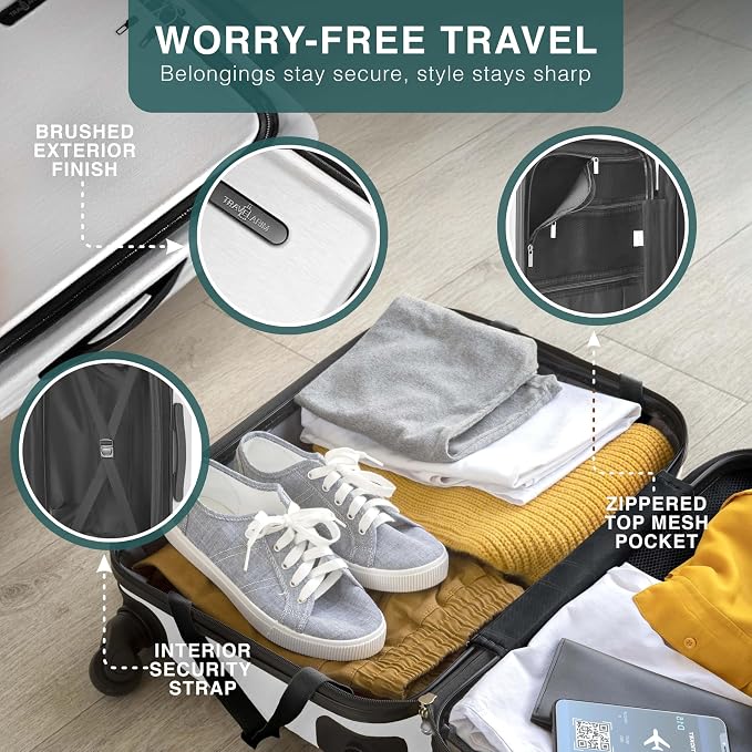 24 Inch Luggage with Spinner Wheels, Hard Shell Suitcase with TSA Locks - Image 3