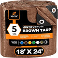 Multipurpose Protective Cover Brown Poly Tarp 18' x 24' by XposeSafety