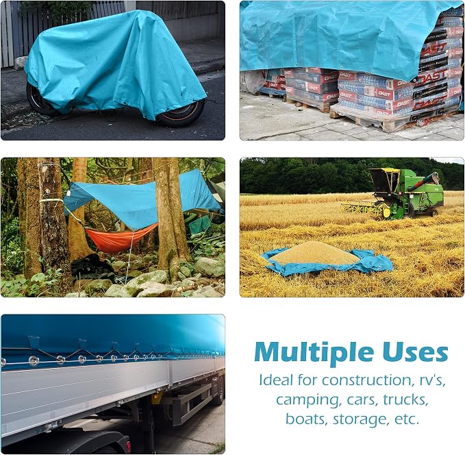 Tarps Heavy Duty Waterproof 10x12-12 mil Thick Camping Tent - Image 5