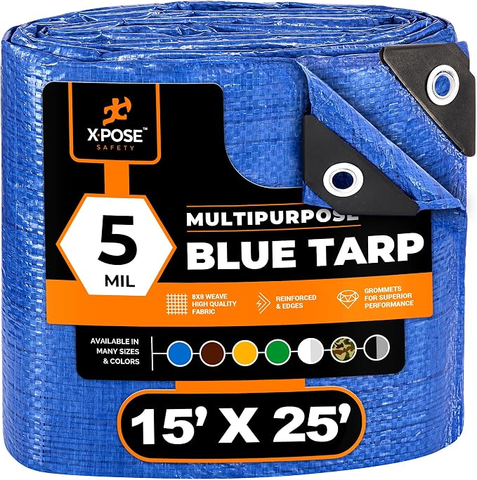 Better Blue Poly Tarp 15' x 25' by XposeSafety