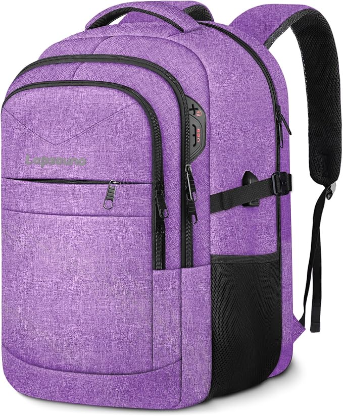 Lapsouno Travel Backpack, Travel Laptop Backpack, TSA Friendly Water Resistant by Lapsouno