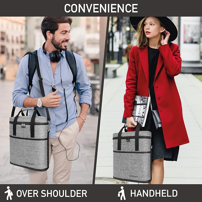 OPUX 3 Bottle Insulated Leakproof Wine Cooler Bag, Portable Wine Bottle - Image 6