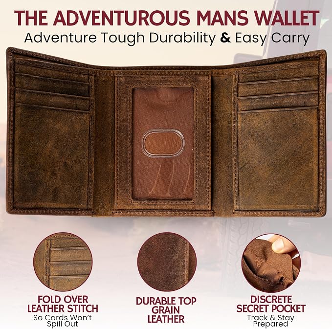 BULL GUARD Leather Trifold Wallets - Image 3