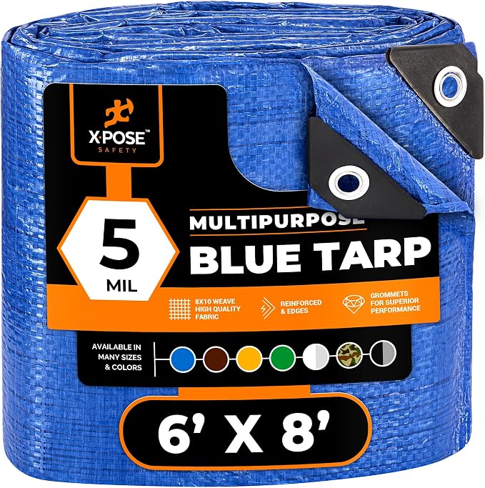 Better Blue Poly Tarp 6' x 8' by XposeSafety