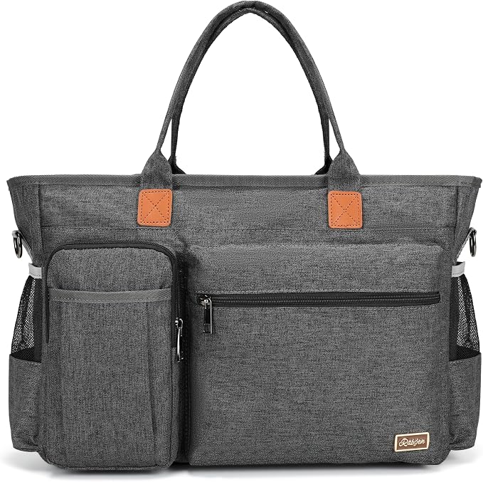 Laptop Tote Bag, Middle Size Computer Messenger Teacher Bag by Rabjen
