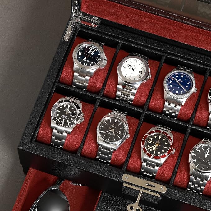 ROTHWELL 10-Slot Watch Box in Leather - Image 7