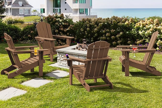 SERWALL Adirondack Chair with Cup Holders - Image 7