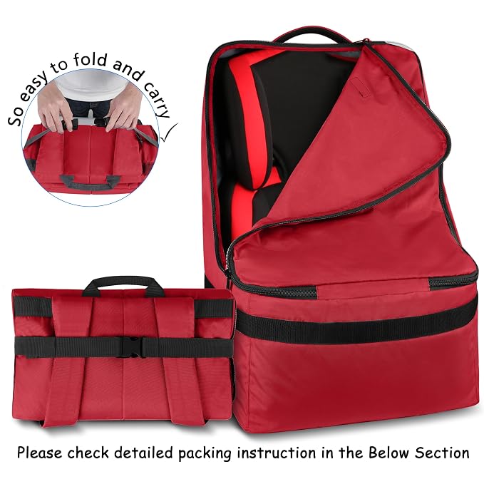 YOREPEK Car Seat Travel Bag, Padded Car Seats Backpack - Image 8