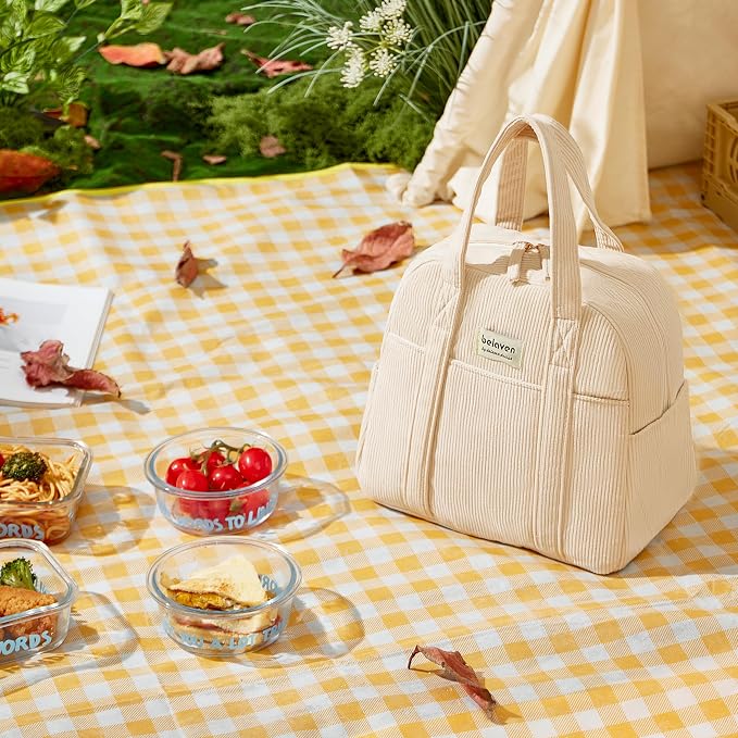 Insulated Lunch Bag for Women, 6-Hour Cold Retention Cooler Tote - Image 3
