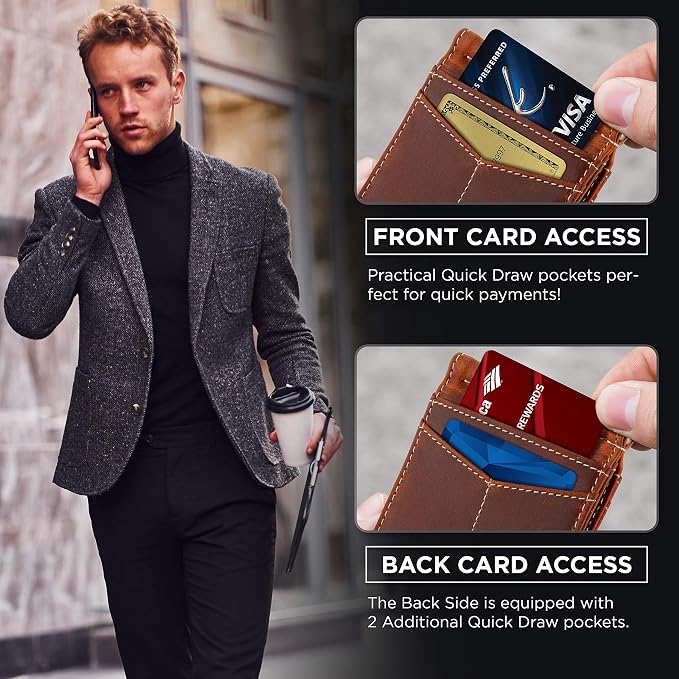 SERMAN BRANDS RFID Blocking Wallet Slim Bifold - Image 4