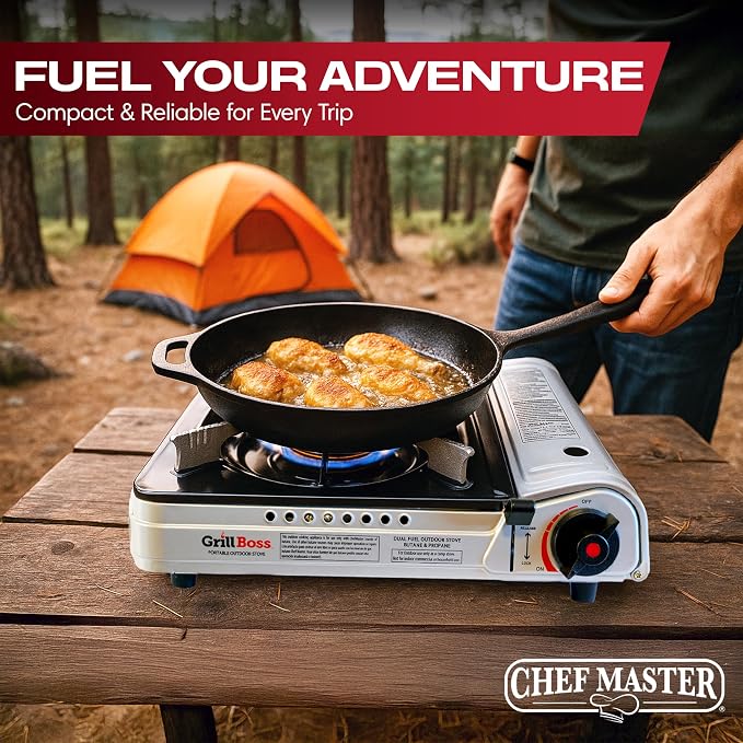 Dual Fuel Portable Stove Combo, Dual Fuel Butane & Propane Stove, 12K BTU - Image 7