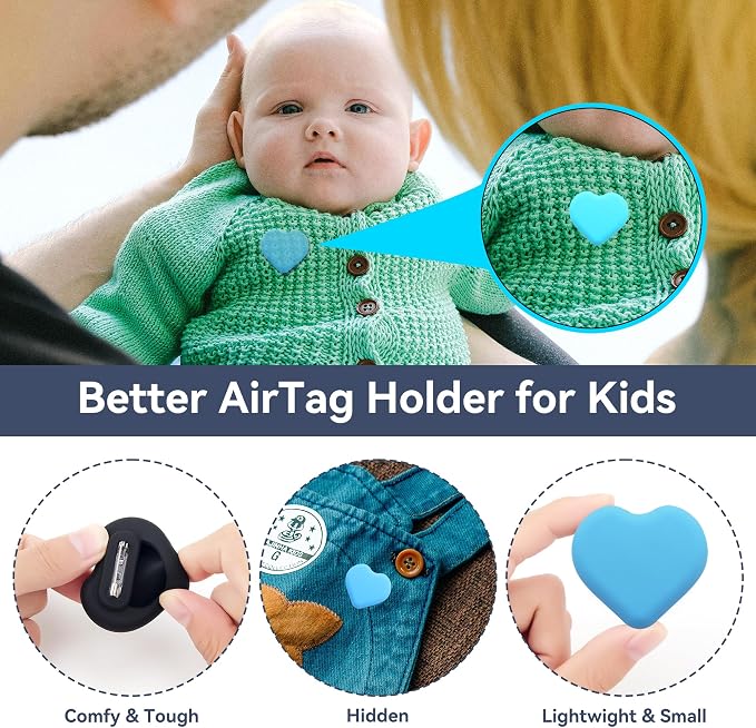 DDJ for AirTag Kids Hidden Case, 4 Pack for Apple Air Tag Tracker Holder for - Image 2