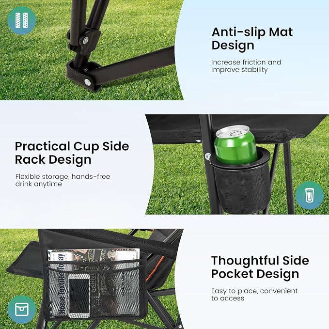 HIGH POINT SPORTS Oversized Folding Camping Chairs - Image 7