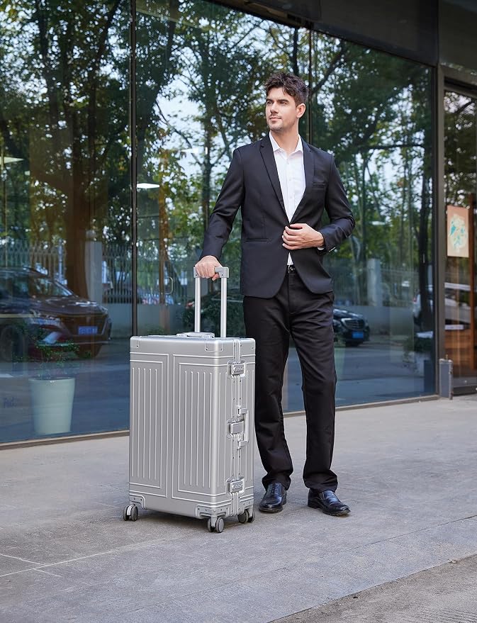 All Aluminum Magnesium Carry On Luggage，Cut from Whole Aluminum Sheet，22x14x9 - Image 4