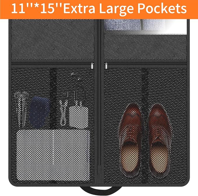 Travel Garment Bag Suits Clothes : 43 Inch 5 Packs Lightweight Breathable - Image 4