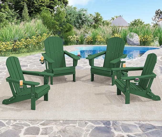 SERWALL Adirondack Chair with Cup Holders - Image 2