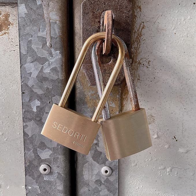 Weather Proof Locks with Same Key#31322, Solid Brass Keyed Alike Padlocks with - Image 4