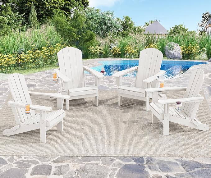 SERWALL Adirondack Chair with Cup Holders - Image 2