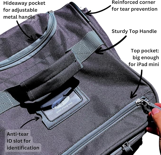 Olympia U.S.A. 29 inch Jumbo Size 8 Pockets Wheeled Rolling Duffel Bag Water - Image 3